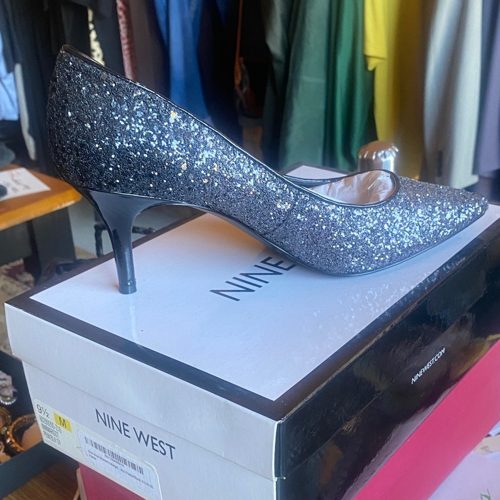 Nine West Women's Sparkling Heels - Silver
